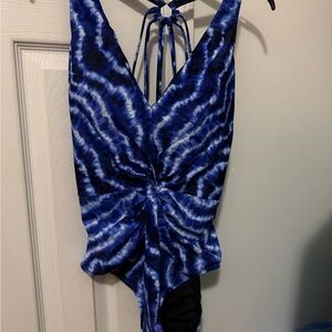 Blue Tie-Dye Swimsuit